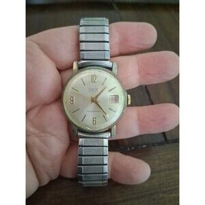 Swiss Watch REX Vintage Men's Watch 70'S Shock Resistant Not Working